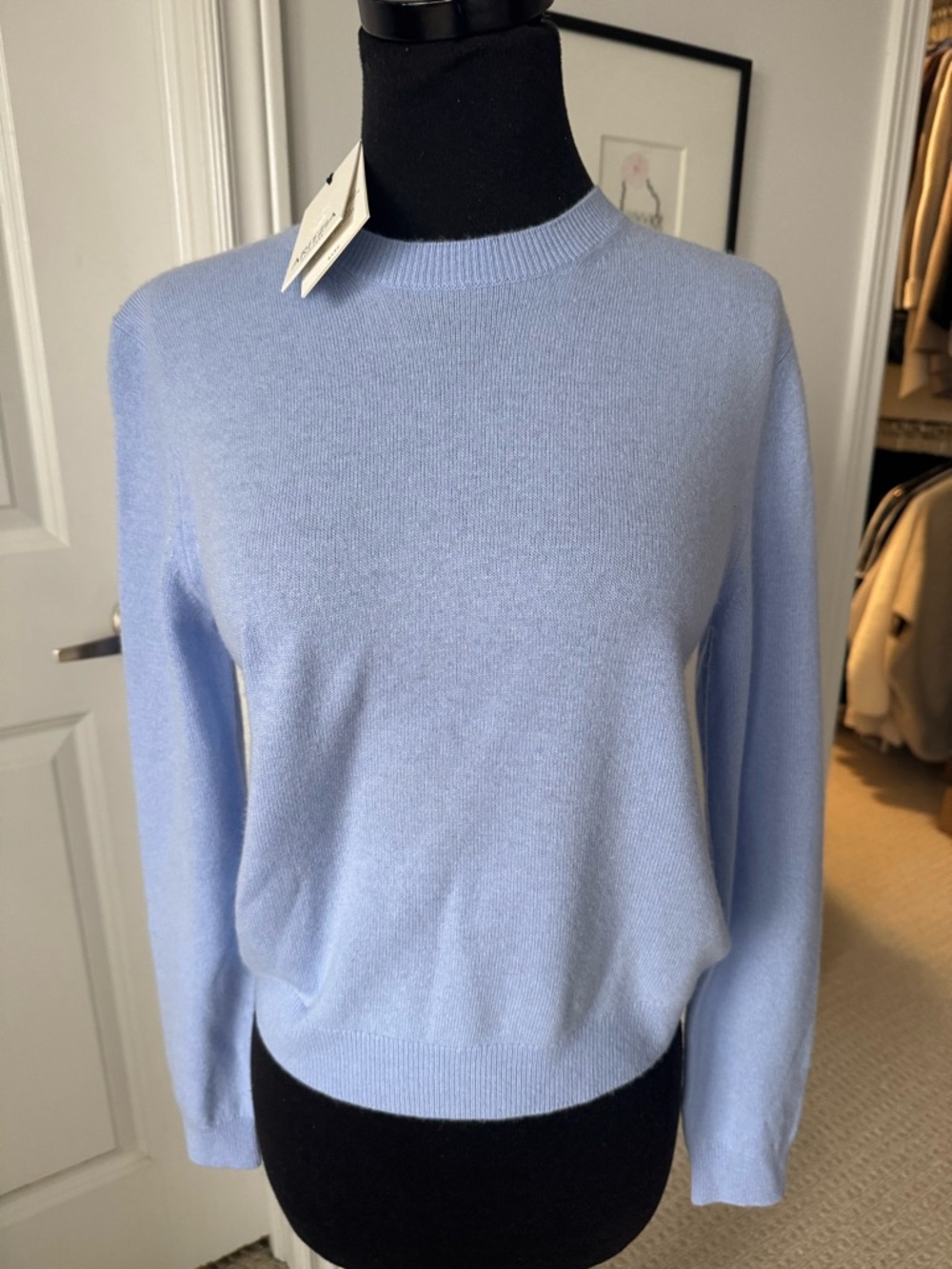 Aritzia Lightweight Bare Cashmere dayflower blue xs